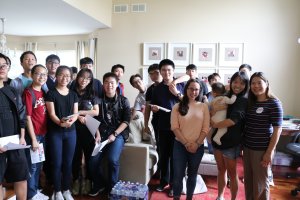 Volunteering for NJ Senate Campaigning - <p>Students met with Christine Chen and other volunteers.</p>