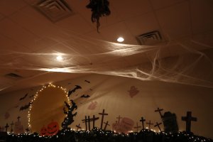 Halloween Party 2017 - <p>Students had decorated the stage for one week.</p>